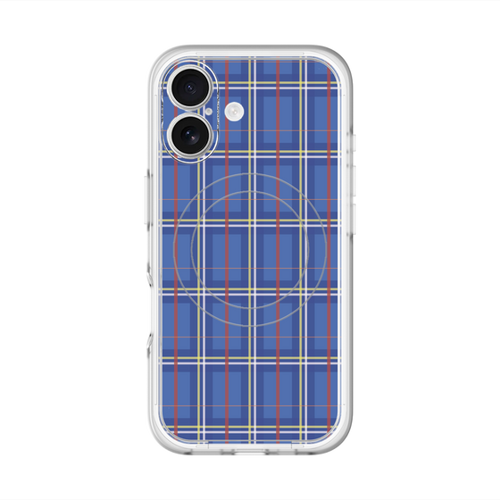 スリムプロテクションプレミアムケース with MagSafe［ Tartan Check - Blue ］