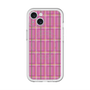 スリムプロテクションプレミアムケース with MagSafe［ Tartan Check - Pink ］