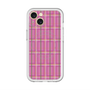 スリムプロテクションプレミアムケース with MagSafe［ Tartan Check - Pink ］