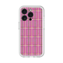 スリムプロテクションプレミアムケース with MagSafe［ Tartan Check - Pink ］