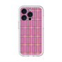 スリムプロテクションプレミアムケース with MagSafe［ Tartan Check - Pink ］