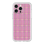 スリムプロテクションプレミアムケース with MagSafe［ Tartan Check - Pink ］