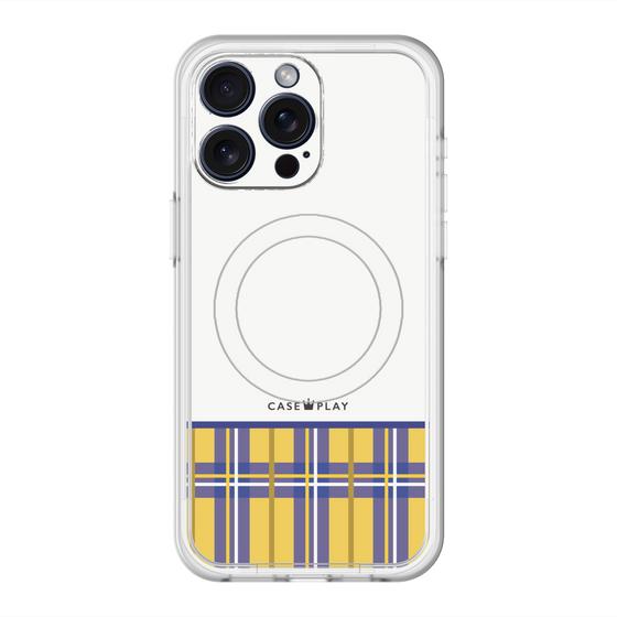 スリムプロテクションプレミアムケース with MagSafe［ CASEPLAY Tartan Check - Yellow ］