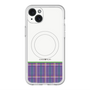 スリムプロテクションプレミアムケース with MagSafe［ CASEPLAY Tartan Check - Purple ］