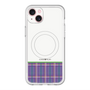 スリムプロテクションプレミアムケース with MagSafe［ CASEPLAY Tartan Check - Purple ］