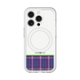 スリムプロテクションプレミアムケース with MagSafe［ CASEPLAY Tartan Check - Purple ］
