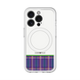 スリムプロテクションプレミアムケース with MagSafe［ CASEPLAY Tartan Check - Purple ］