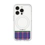 スリムプロテクションプレミアムケース with MagSafe［ CASEPLAY Tartan Check - Purple ］