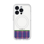 スリムプロテクションプレミアムケース with MagSafe［ CASEPLAY Tartan Check - Purple ］