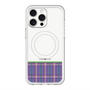 スリムプロテクションプレミアムケース with MagSafe［ CASEPLAY Tartan Check - Purple ］