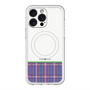 スリムプロテクションプレミアムケース with MagSafe［ CASEPLAY Tartan Check - Purple ］
