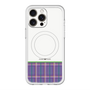 スリムプロテクションプレミアムケース with MagSafe［ CASEPLAY Tartan Check - Purple ］