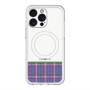 スリムプロテクションプレミアムケース with MagSafe［ CASEPLAY Tartan Check - Purple ］