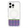 スリムプロテクションプレミアムケース with MagSafe［ CASEPLAY Tartan Check - Purple ］