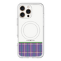 スリムプロテクションプレミアムケース with MagSafe［ CASEPLAY Tartan Check - Purple ］