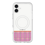 スリムプロテクションプレミアムケース with MagSafe［ CASEPLAY Tartan Check - Pink ］