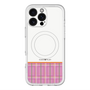 スリムプロテクションプレミアムケース with MagSafe［ CASEPLAY Tartan Check - Pink ］