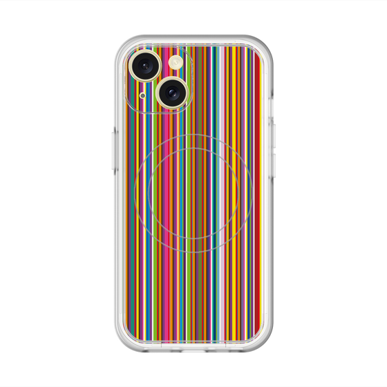 スリムプロテクションプレミアムケース with MagSafe［ Colorful Stripe ］