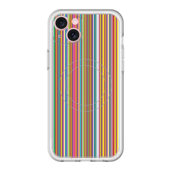 スリムプロテクションプレミアムケース with MagSafe［ Colorful Stripe ］