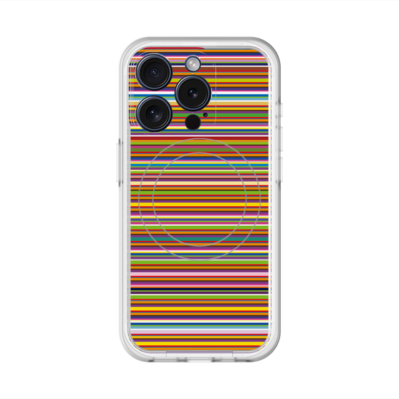 スリムプロテクションプレミアムケース with MagSafe［ Colorful Boader ］