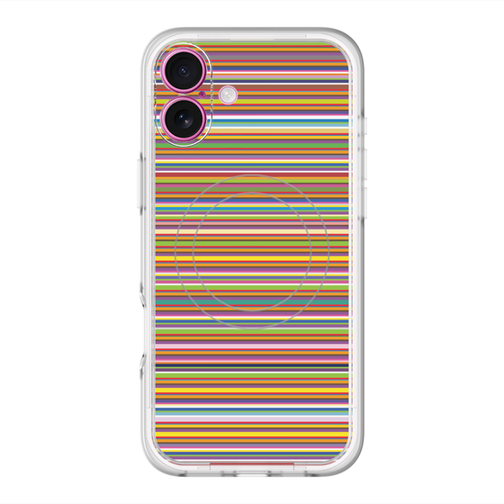 スリムプロテクションプレミアムケース with MagSafe［ Colorful Boader ］