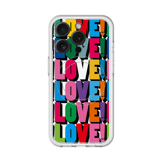 スリムプロテクションプレミアムケース with MagSafe［ LOVE!LOVE!LOVE! ］