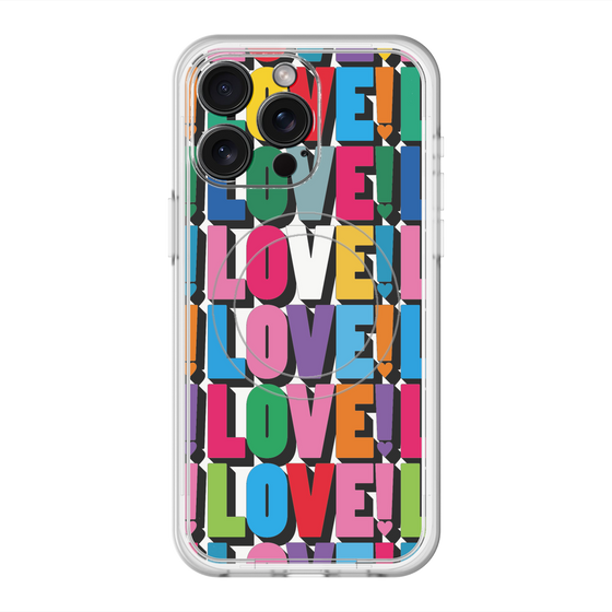スリムプロテクションプレミアムケース with MagSafe［ LOVE!LOVE!LOVE! ］