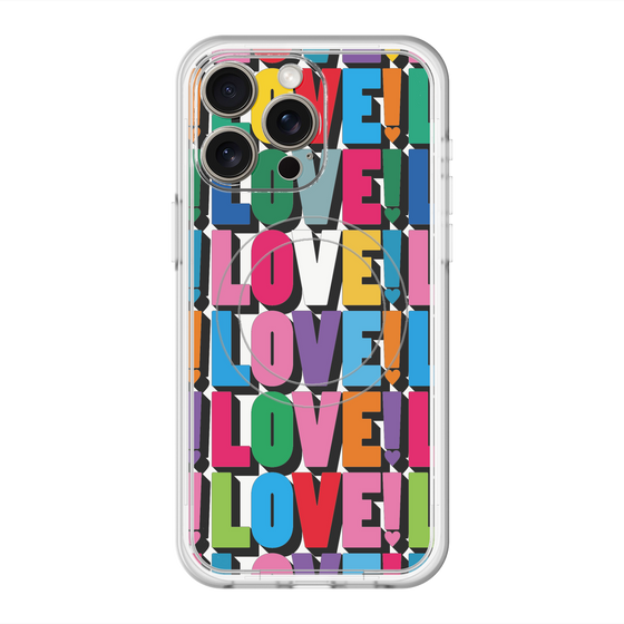 スリムプロテクションプレミアムケース with MagSafe［ LOVE!LOVE!LOVE! ］