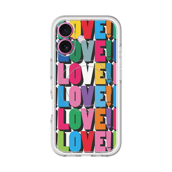 スリムプロテクションプレミアムケース with MagSafe［ LOVE!LOVE!LOVE! ］