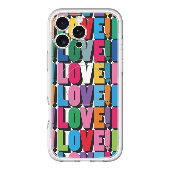 スリムプロテクションプレミアムケース with MagSafe［ LOVE!LOVE!LOVE! ］