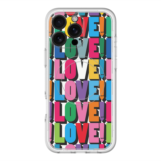 スリムプロテクションプレミアムケース with MagSafe［ LOVE!LOVE!LOVE! ］