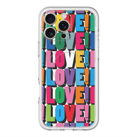 スリムプロテクションプレミアムケース with MagSafe［ LOVE!LOVE!LOVE! ］