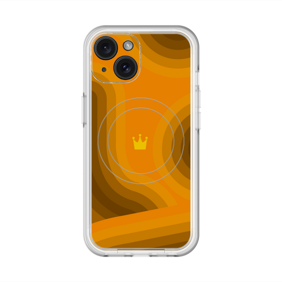スリムプロテクションプレミアムケース with MagSafe［ CASEPLAY Winding Pattern - Orange ］