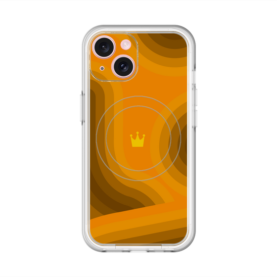 スリムプロテクションプレミアムケース with MagSafe［ CASEPLAY Winding Pattern - Orange ］