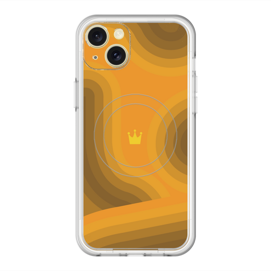 スリムプロテクションプレミアムケース with MagSafe［ CASEPLAY Winding Pattern - Orange ］
