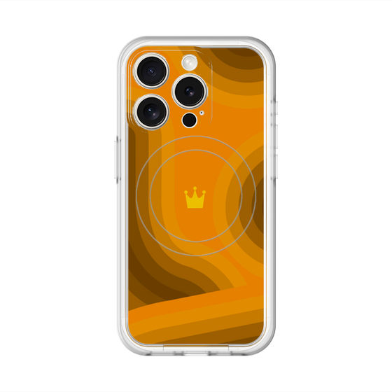 スリムプロテクションプレミアムケース with MagSafe［ CASEPLAY Winding Pattern - Orange ］