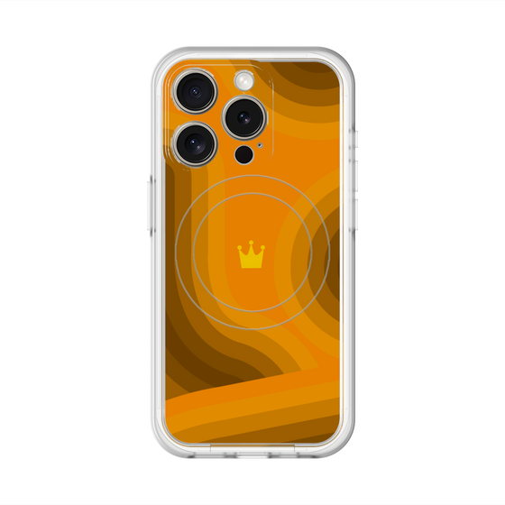 スリムプロテクションプレミアムケース with MagSafe［ CASEPLAY Winding Pattern - Orange ］