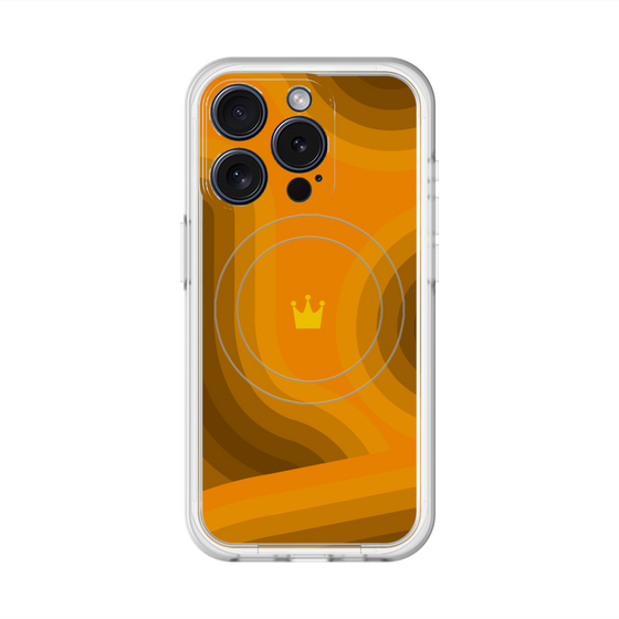 スリムプロテクションプレミアムケース with MagSafe［ CASEPLAY Winding Pattern - Orange ］