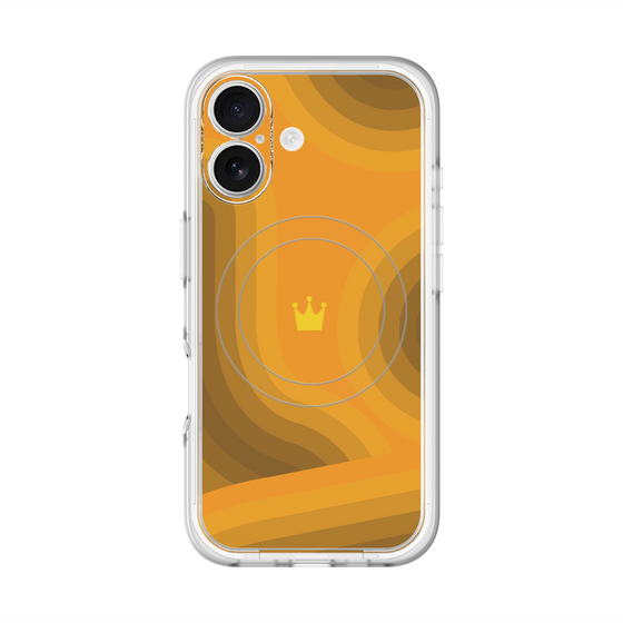 スリムプロテクションプレミアムケース with MagSafe［ CASEPLAY Winding Pattern - Orange ］