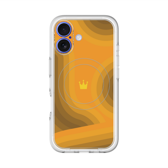 スリムプロテクションプレミアムケース with MagSafe［ CASEPLAY Winding Pattern - Orange ］