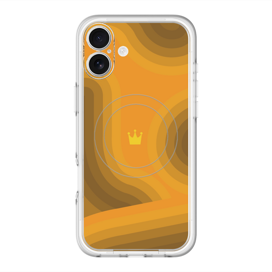 スリムプロテクションプレミアムケース with MagSafe［ CASEPLAY Winding Pattern - Orange ］