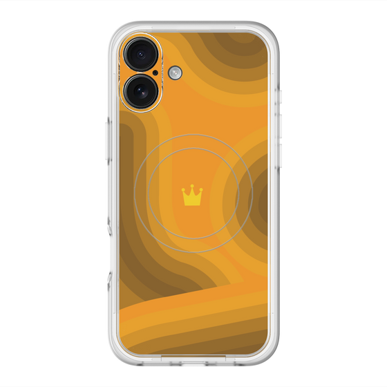 スリムプロテクションプレミアムケース with MagSafe［ CASEPLAY Winding Pattern - Orange ］