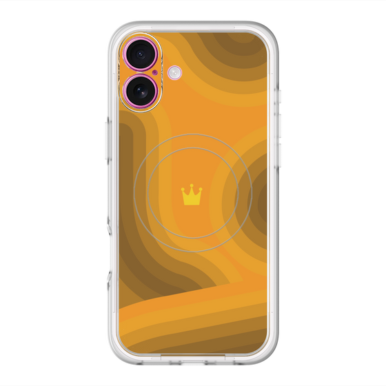 スリムプロテクションプレミアムケース with MagSafe［ CASEPLAY Winding Pattern - Orange ］