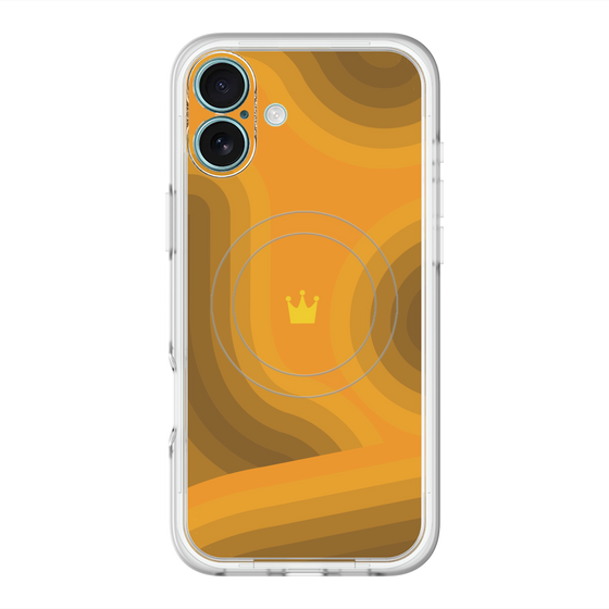スリムプロテクションプレミアムケース with MagSafe［ CASEPLAY Winding Pattern - Orange ］