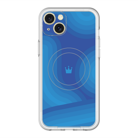 スリムプロテクションプレミアムケース with MagSafe［ CASEPLAY Winding Pattern - Blue ］
