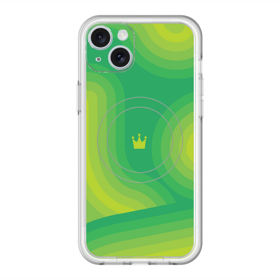 スリムプロテクションプレミアムケース with MagSafe［ CASEPLAY Winding Pattern - Green ］