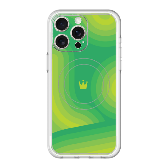 スリムプロテクションプレミアムケース with MagSafe［ CASEPLAY Winding Pattern - Green ］
