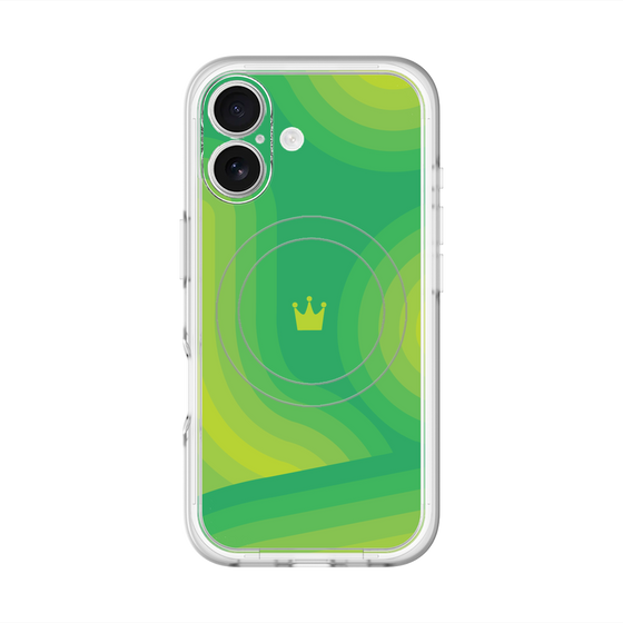スリムプロテクションプレミアムケース with MagSafe［ CASEPLAY Winding Pattern - Green ］
