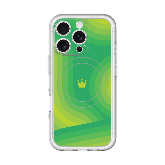 スリムプロテクションプレミアムケース with MagSafe［ CASEPLAY Winding Pattern - Green ］