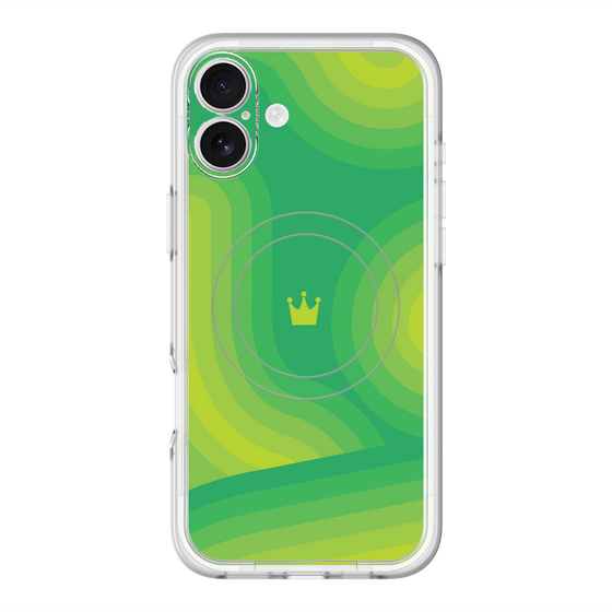 スリムプロテクションプレミアムケース with MagSafe［ CASEPLAY Winding Pattern - Green ］